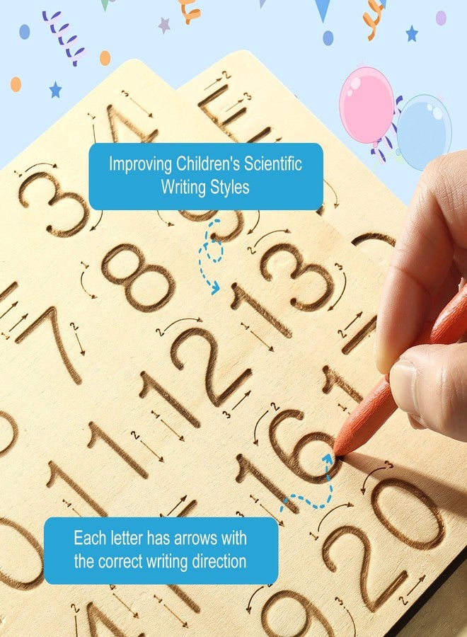 hzsshb Learn to Write - Number & Letter Tracing Boards for Kids Ages 3-8 Wooden Alphabet Learning Montessori 3 Year Old Toddler Writing Tools Beginners - Homeschool Preschool Classroom Must Haves - Image 4